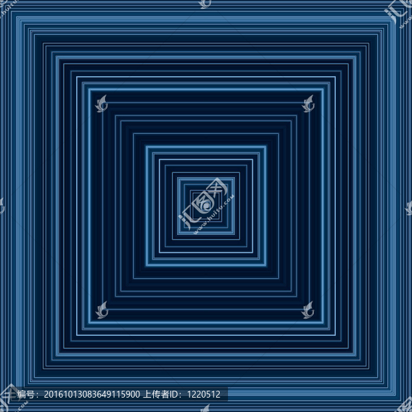 藍(lán)色發(fā)光方形抽象背景瓷磚無(wú)縫。