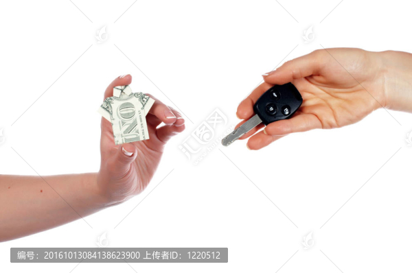 持有一一美元的手