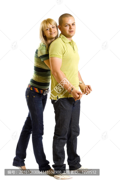白色的年輕夫婦