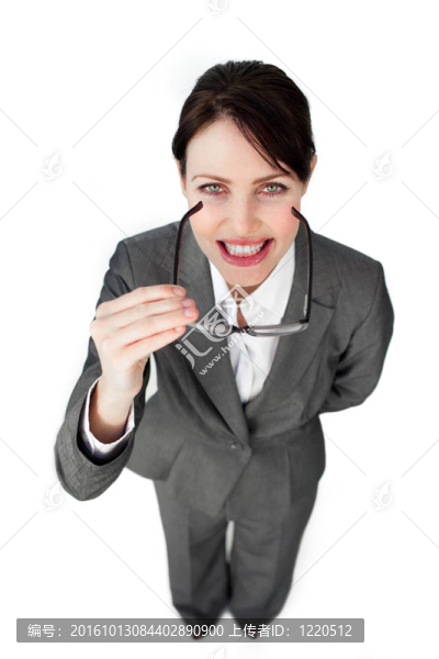 迷人的女商人戴眼鏡
