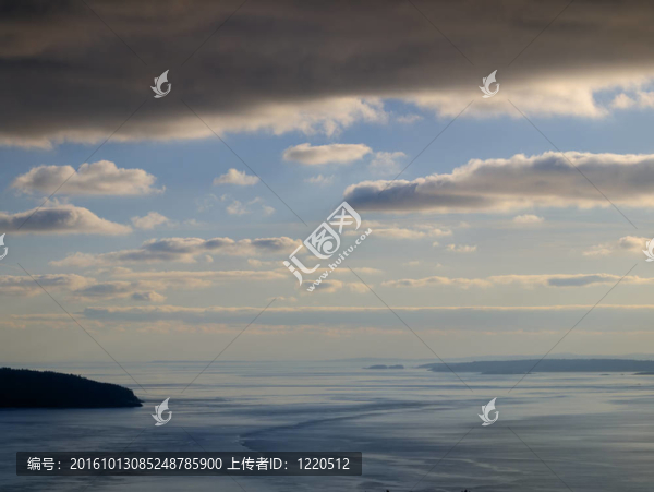 島嶼觀；海洋和云
