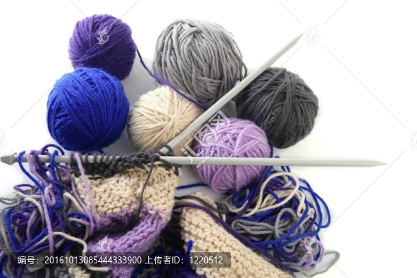 用羊毛線球的編織工具