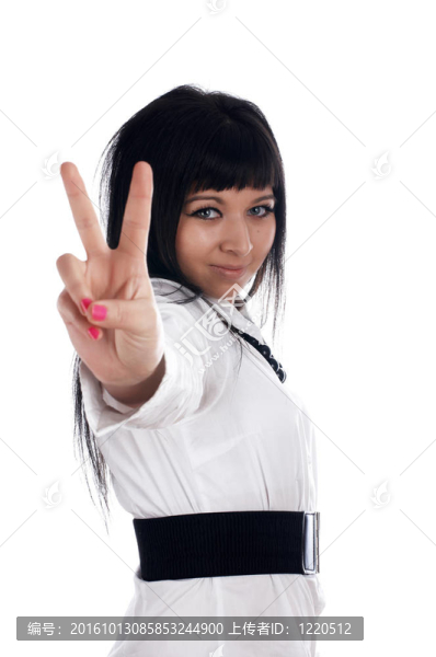 年輕迷人的微笑的女孩