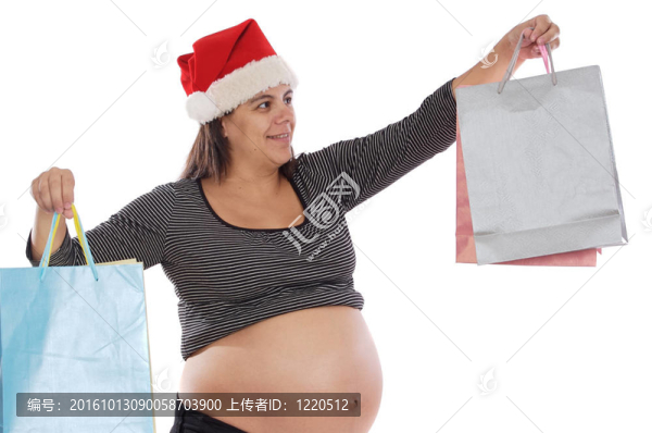漂亮孕婦購物