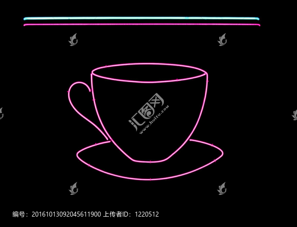 霓虹咖啡杯標(biāo)志