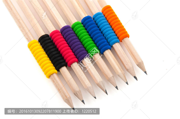 彩色握筆的鉛筆