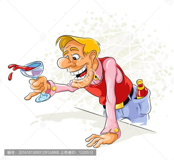 快樂(lè)的流浪人喝了酒