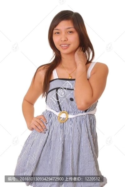 可愛(ài)的亞洲的黑發(fā)女孩