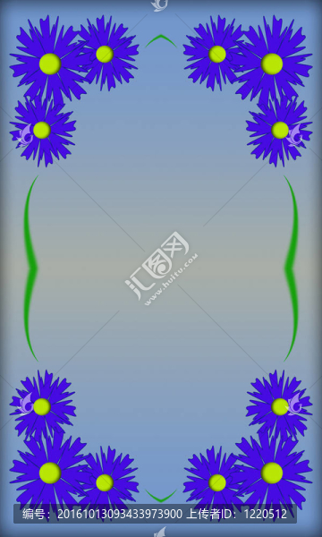 藍(lán)色的花框