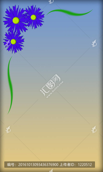 背景的藍色的花