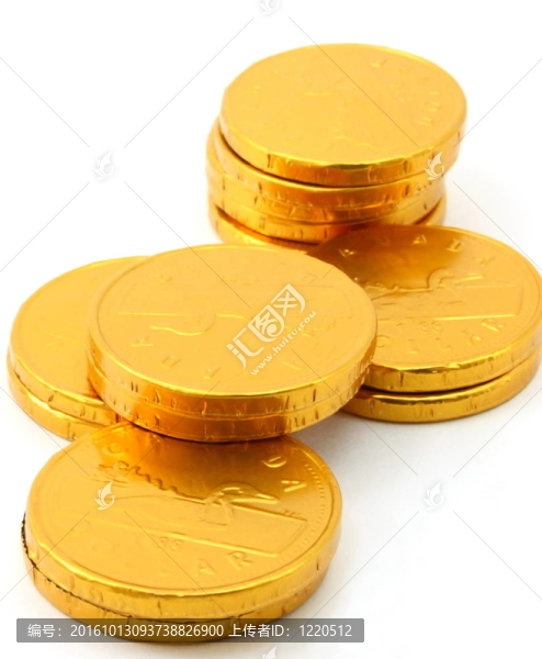 巧克力金幣堆