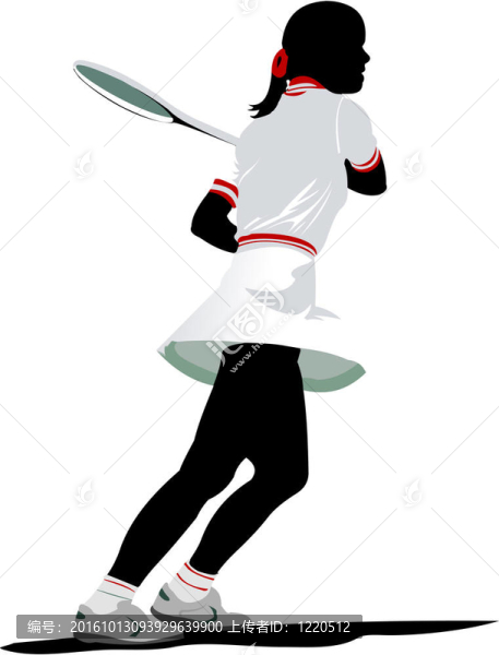網(wǎng)球運動員。設(shè)計師彩色插圖
