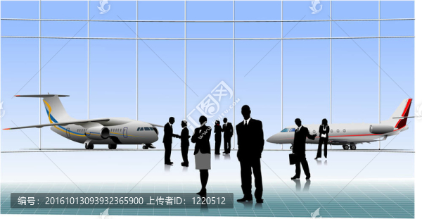 機(jī)場場面。設(shè)計師插畫圖