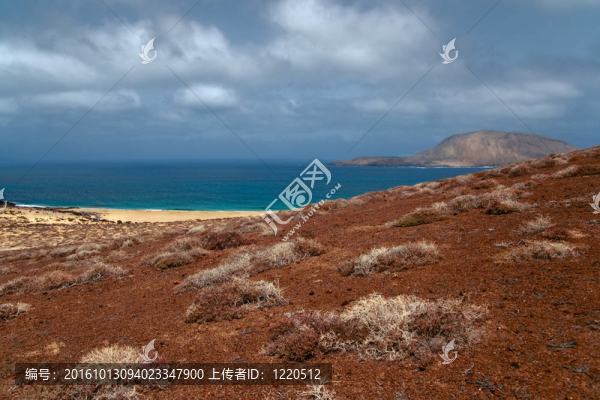 火山下的海灘