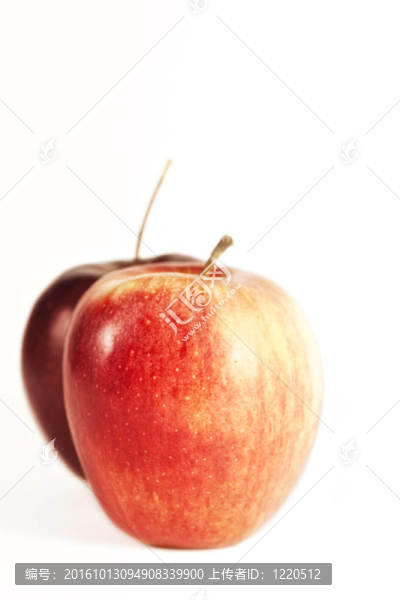 隔離兩個(gè)紅蘋果