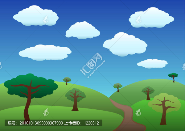 常見(jiàn)的丘陵和樹(shù)木景觀