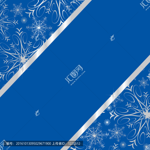 深藍(lán)色的冬季框架與銀色雪花空間為您的文字。