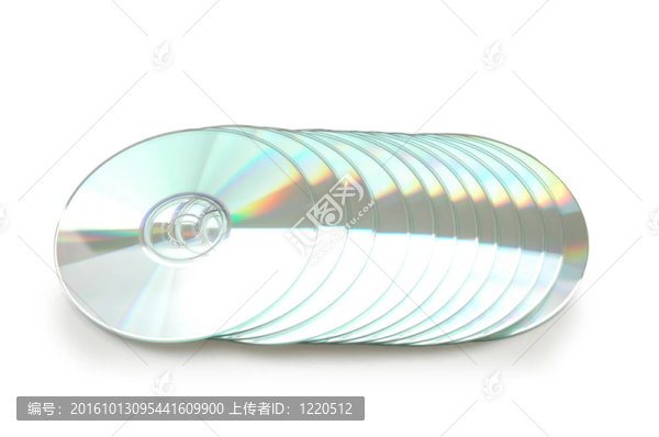 在白色的光盤上的一排