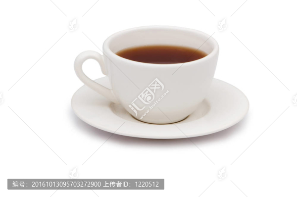 杯茶，孤立在白色背景