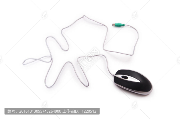 白色背景下的電腦鼠標