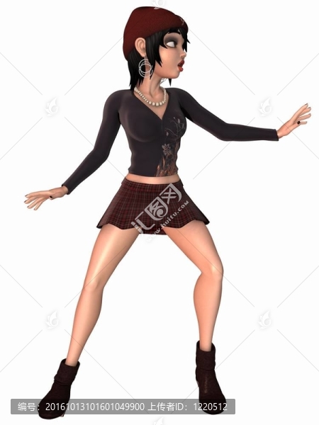 可愛卡通女孩