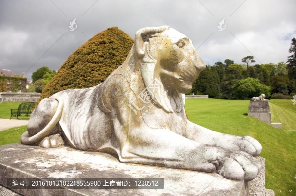 白色的獅子雕塑