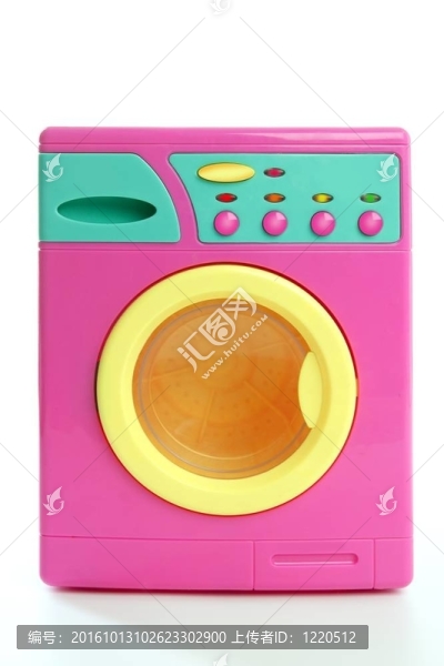 彩色粉色黃衣服玩具洗衣機(jī)