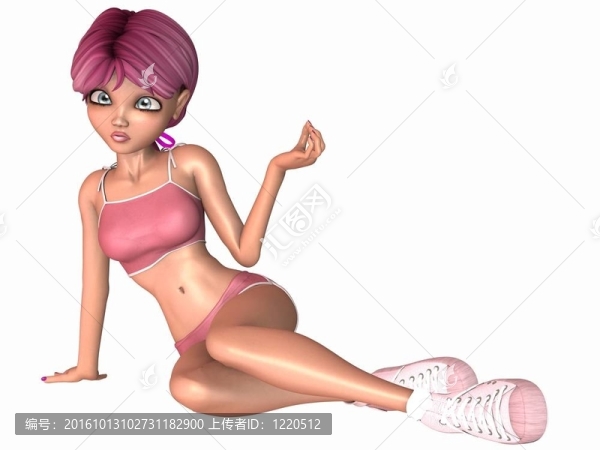 動(dòng)感十足的卡通女孩