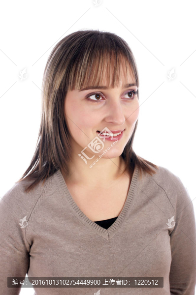 青年女性分離白