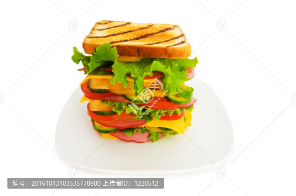 板與夾層孤立在白色