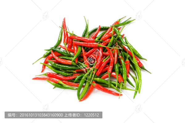紅色的辣椒在白色的