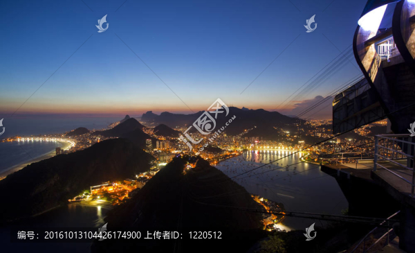 從糖面包山看里約熱內(nèi)盧的夜景