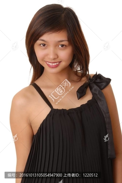 可愛的亞洲的黑發(fā)女孩