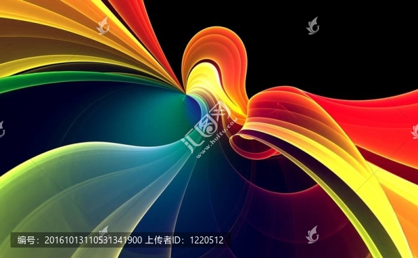 彩色3D渲染背景