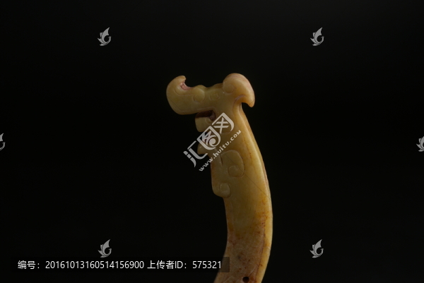 玉器,戰(zhàn)國(guó)龍紋牙沖