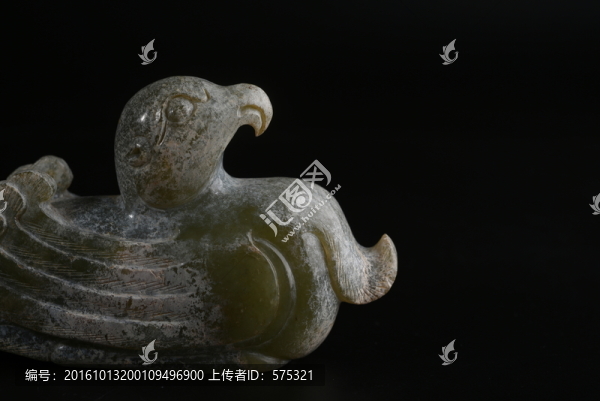 玉器,漢代黃玉鳥(niǎo)型