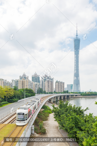 廣州景色,有軌電車,城軌,珠江