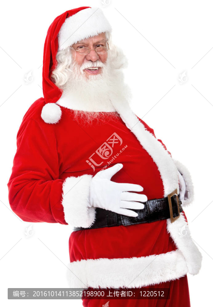 Santa抓住他的肚子