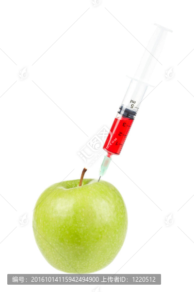 帶注射器的青蘋(píng)果