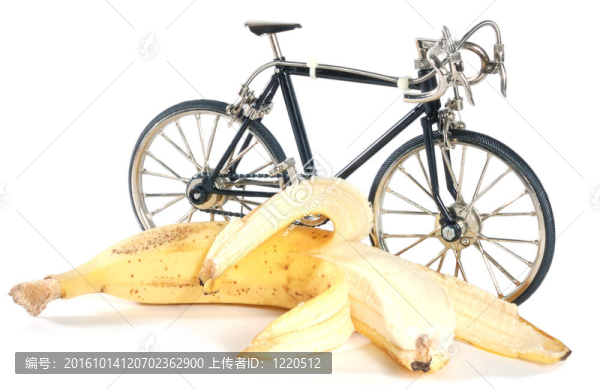 玩具自行車和香蕉