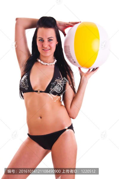 在泳裝的女人孤立的照片集