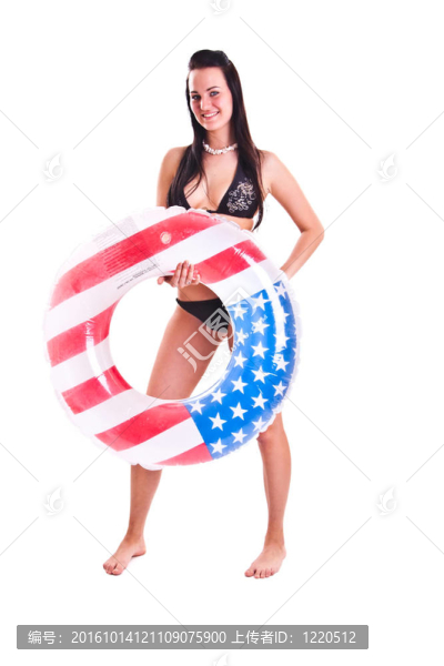 女性泳裝孤立的照片集