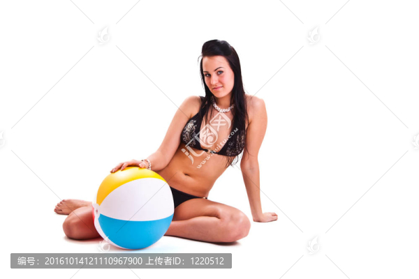 在泳裝的女人孤立的照片集