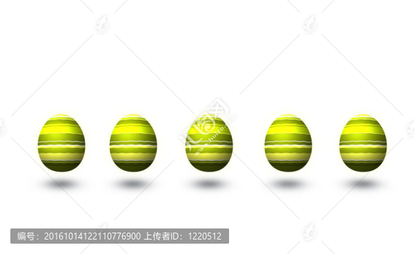 綠色條紋圖案復(fù)活節(jié)彩蛋孤立白色與數(shù)字作品
