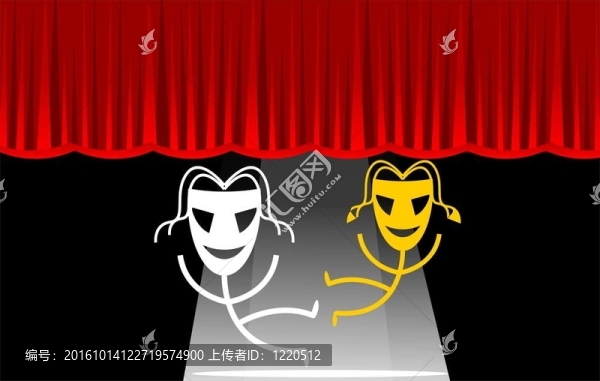 舞臺與面具跳舞的顏色