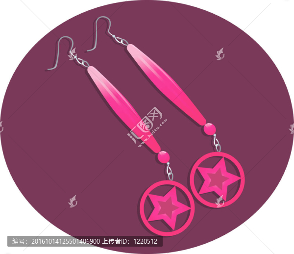 粉色耳環(huán)與明星