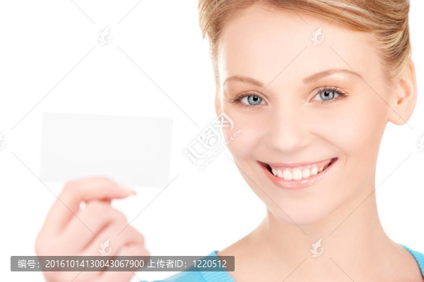 帶名片的快樂女孩