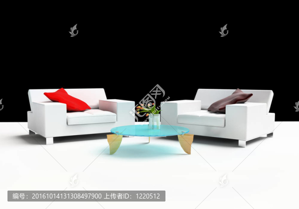 白色背景上的家具