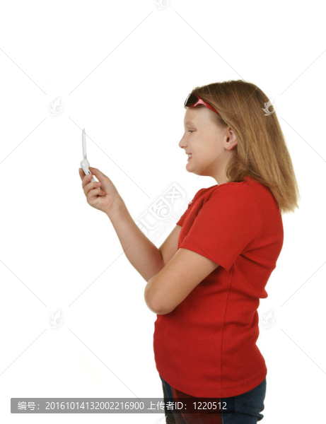 女孩發(fā)短信