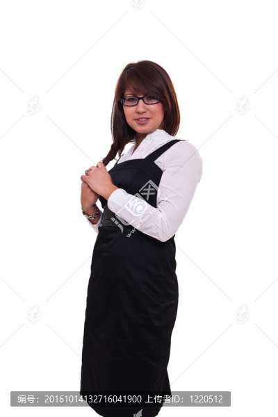 攝影棚中辦公室女性的照片集